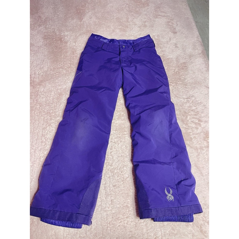 Spyder Kids Snow Pants Size 12 Purple Winter Outdoors Grow-a-Longs‎ Ski Bin12